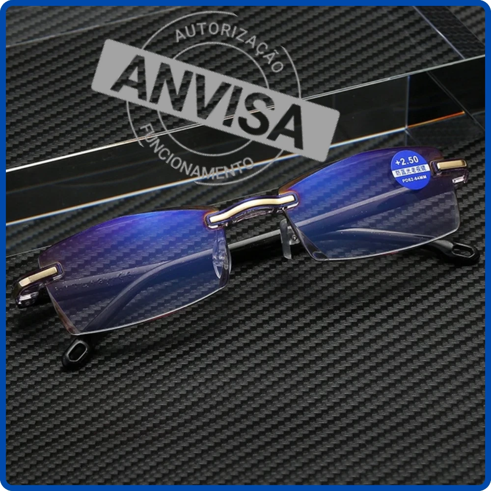 Óculos 2v Pro na caixa com certificação ANVISA